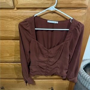 Abercrombie & Fitch Brown Blouse